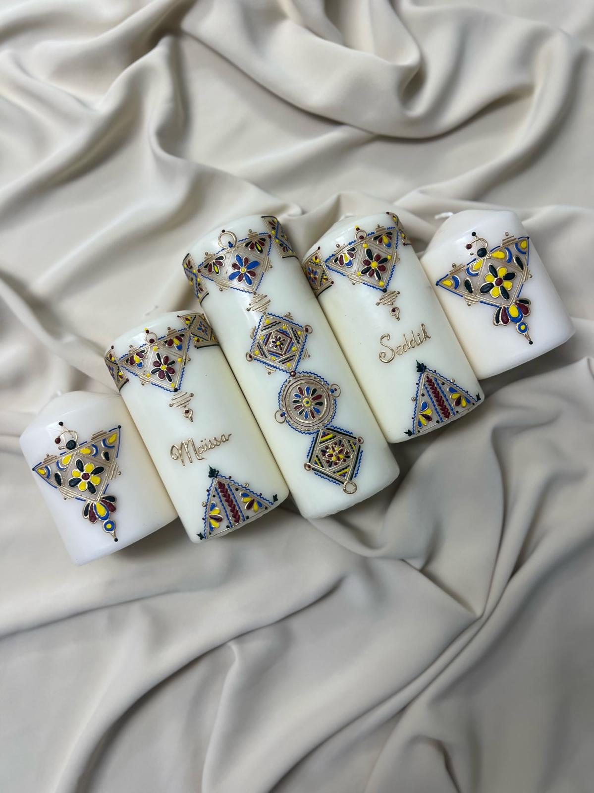 Coffret 5 bougies - 100% personnalisable
